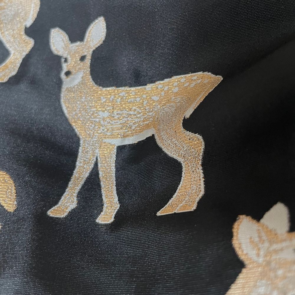Gymboree Holiday Black and Gold Deer Print Dressy Skirt Jacquard Youth XL/14 - Picture 2 of 6
